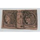 ARGENTINA 1877 GJ 13 CORRIENTES PAREJA DE  ESTAMPILLAS CON MATASELLO POSTAL U$ 132 +